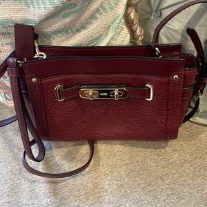 Coach small crossbody maroon